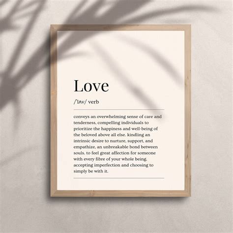 Love Dictionary Definition Printable, Definition Wall Art Print, Gift ...