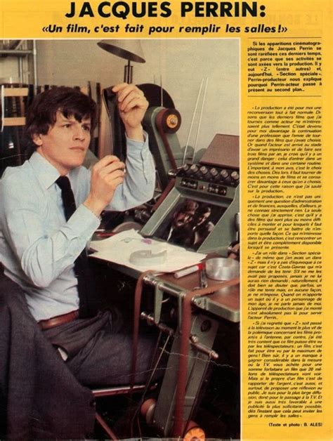 COUPURE DE PRESSE Clipping 1975 Jacques Perrin (1 page) EUR 3,00 ...