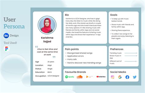 User Persona on Behance