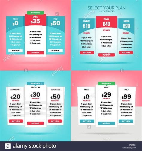 Pricing Business Plans Vector Set. Design Element For Website ...