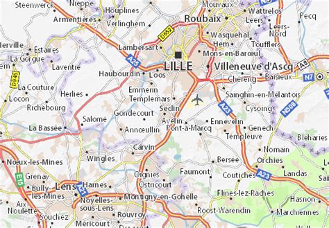 Carte MICHELIN Seclin - plan Seclin - ViaMichelin