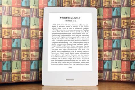 Ebook Reader MockUp fond coloré | PSD Premium