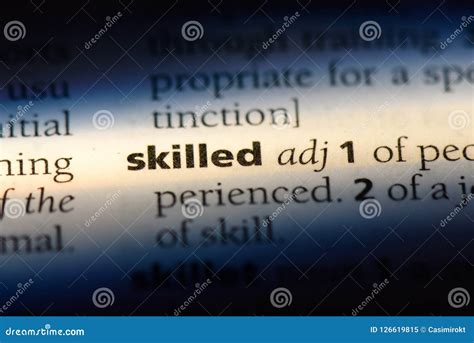 Skilled stock image. Image of idea, book, definition - 126619815