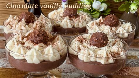 Chocolate pudding ||vanilla pudding ||dessert ||chocolate vanilla ...