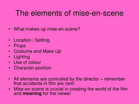 PPT - Aim: To introduce Mise-en-Scene PowerPoint Presentation, free ...