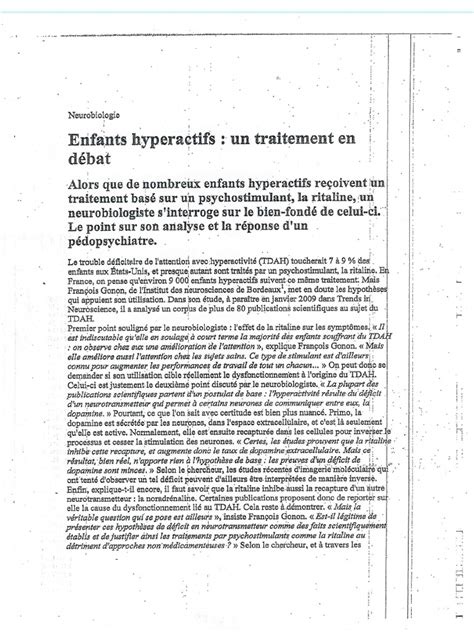 Enfants Hyperactif | PDF