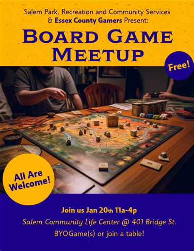 Salem Park, Recreation & Community Services: Essex County Gamers: Board ...