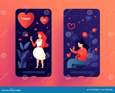 Generative AI Love Pair People Relationship- Stock Illustration ...