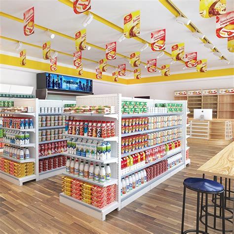 Super Market Storage Shelves - Supermarket and Shelves