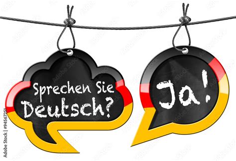 Sprechen Sie Deutsch - Speech Bubbles / Two speech bubbles with German ...
