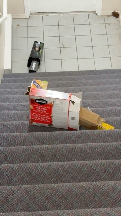 Boxes falling downstairs vol 1 - YouTube