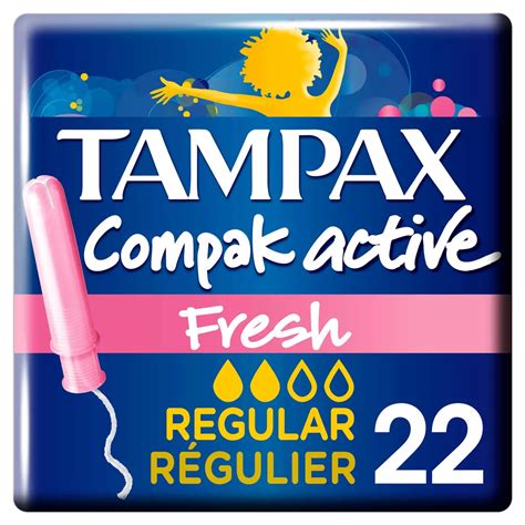 TAMPAX Tampax tampons compak active fresh régulier avec appli x22 pas ...