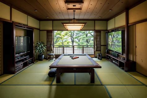 Japanese Design-style Gaming Room Interior . With . . Cinematic Photo ...