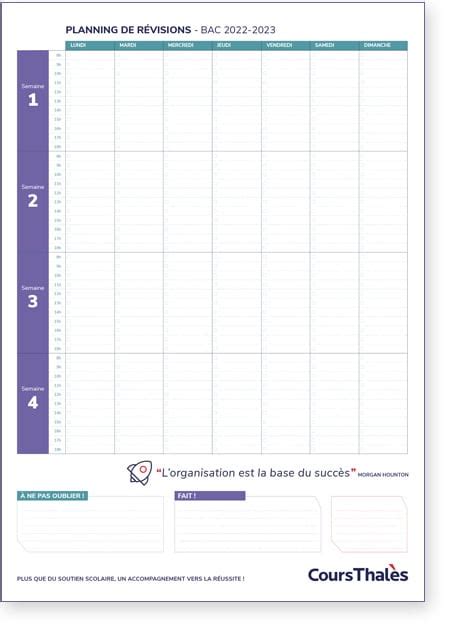 Le planning de révisions idéal pour le Bac