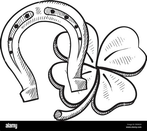 Luck symbols sketch Stock Vector Image & Art - Alamy
