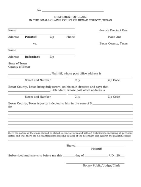 Small Claims Form Fill Out And Sign Printable PDF Template SignNow ...