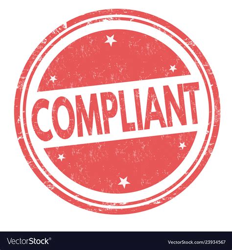 Compliance Stamp & Sign Royalty Free Vector Image
