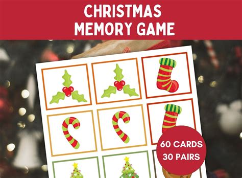Christmas Memory Game, Memory Card Game, Christmas Memory Match Game ...