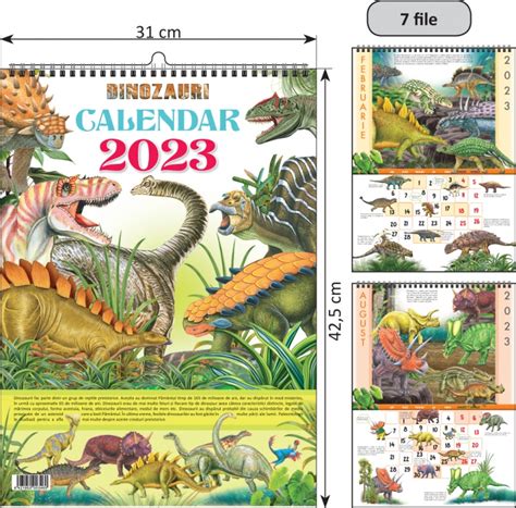 Calendare CALENDAR DINOZAURI 2023