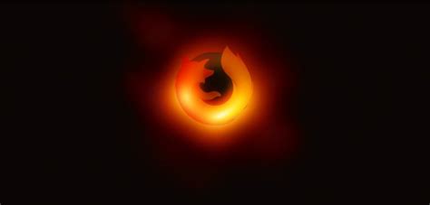 First photo of a black hole or cosmic cousin of the Firefox logo?