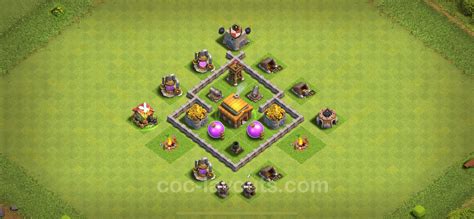 Défense Base Hôtel de Ville niveau 3, Hybride – Village HDV 3 / TH3 ...