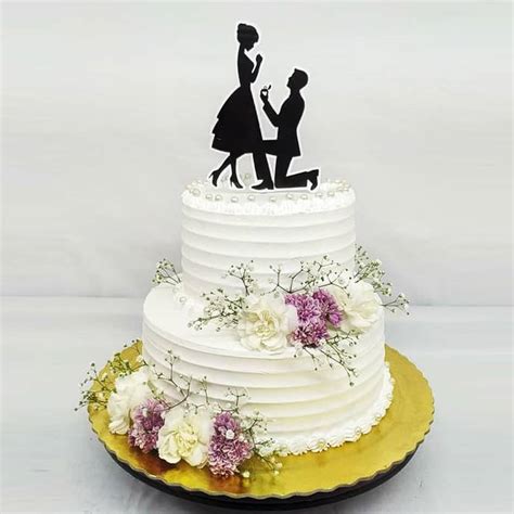Elegant Two-Tier Wedding Cake | FaridabadCake