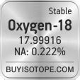 Oxygen-18, Oxygen-18 Isotope, Enriched Oxygen-18, Oxygen-18 Water