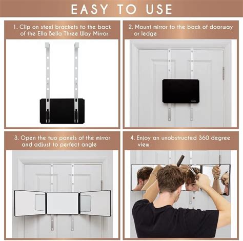 3 Way Mirror for Hair Cutting | 360 Self Haircut System for Men and ...