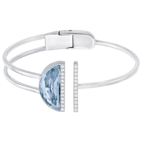 Bracelet-jonc Glow Bleu Swarovski Bracelet Swarovski, Silver Bracelet ...