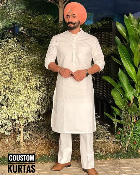 Mens White Cotton Pathani Kurta Pajama Set: Punjabi Wedding Suit - Etsy