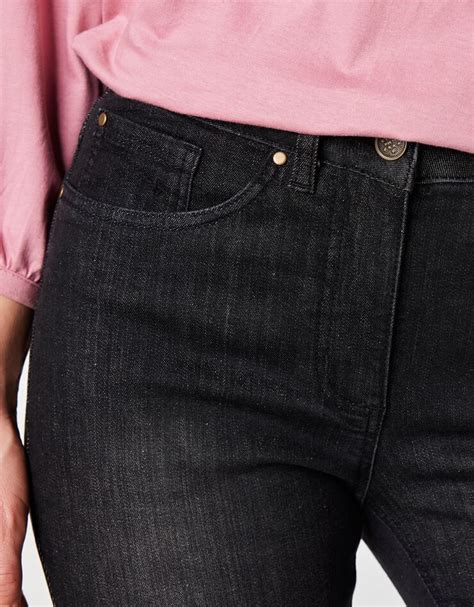 Jean stretch coupe droite, noir | Blancheporte