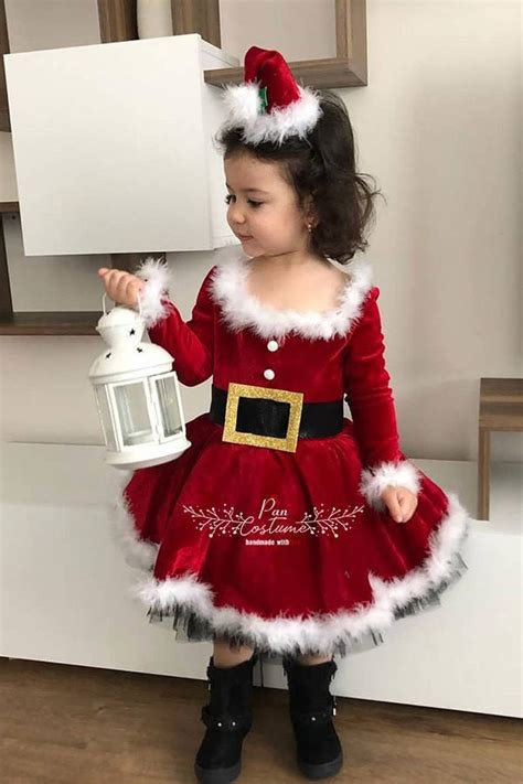 Miss Santa Claus Velvet Christmas Dress: Toddler Costume