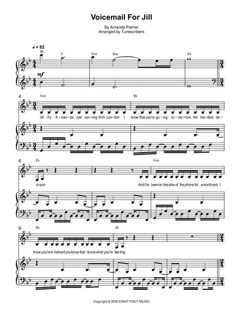 Voicemail For Jill - Voice - Digital Sheet Music | Sheet Music Plus