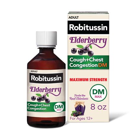 Robitussin Adult Maximum Strength Cough and Cold Medicine Syrup ...