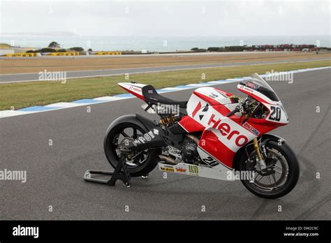 The Team Hero EBR 1190 RX superbike ridden by Aaron Yates on display ...