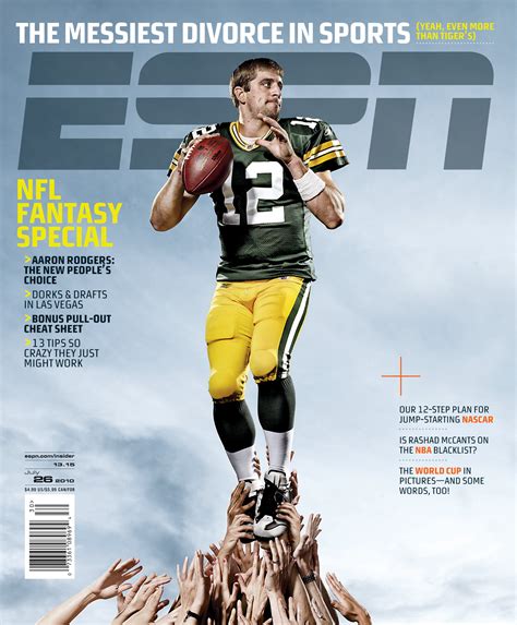 Aaron Rodgers on the Cover of ESPN The Magazine’s NFL Fantasy Preview ...