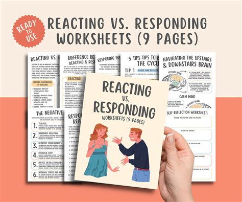 Reacting vs Responding Couples Therapy Worksheets – MindSpace