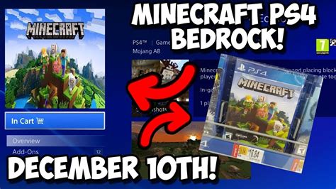 MINECRAFT PS4 BEDROCK EDITION IS COMING OUT TOMORROW! CONFIRMED BY SONY ...