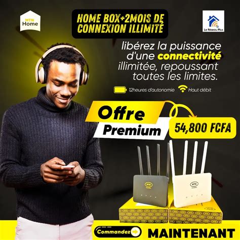 NOUVELLE HOME BOX MTN PRO INTERNET ILLIMITÉ , OFFRE 2 MOIS DE CONNEXION ...