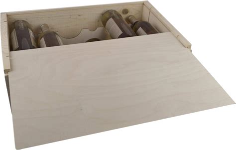 Poole and Son's Wooden 12 Bottle Slide Top Box, 19 3/4 x 13 x 6 5/8″ Inside Dimensions, with Laser Engraving