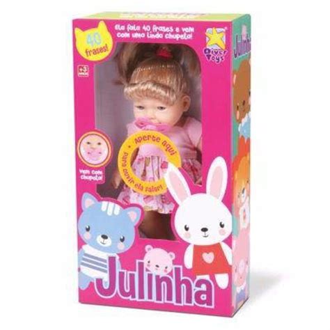 Boneca infantil julinha loira - fala 40 frases - diverotys - Divertoys ...