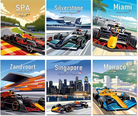 Buy Formula Racing Poster,F1 Car Racing Wall Art Prints,Race Car Wall ...