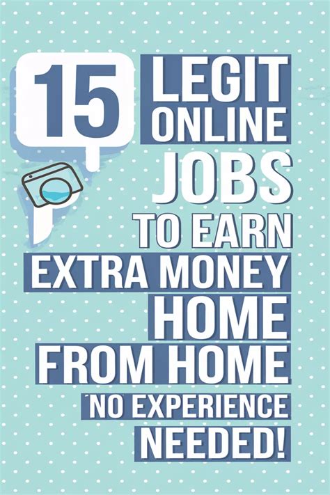 15 Legit Online Jobs to Earn Extra Money from Home (No Experience ...