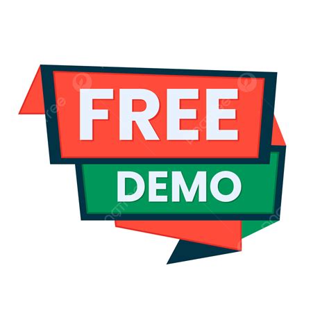 Free Demo Tag Clipart Vector, Free Demo Banner, Free, Demo PNG and ...