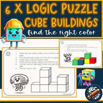 Logic Puzzle: Color the Cubes in the Cube Buildings – Critical Thinking