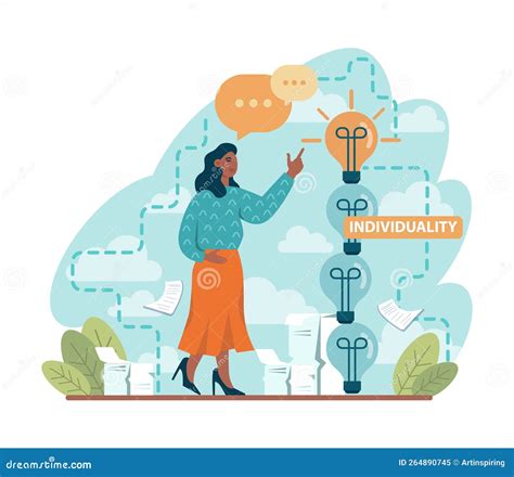 Uniqueness and Individuality Concept. Character Standing Out from the ...