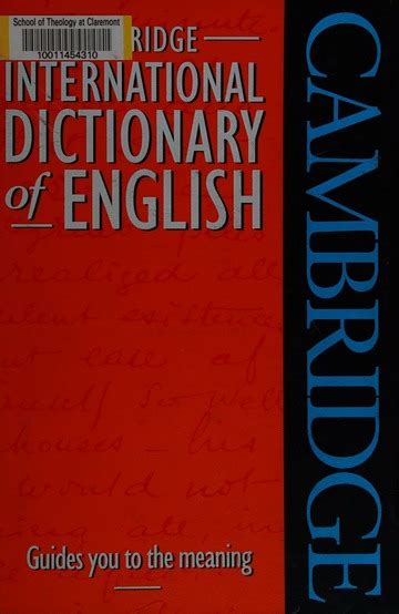 Cambridge international dictionary of English : Free Download, Borrow ...