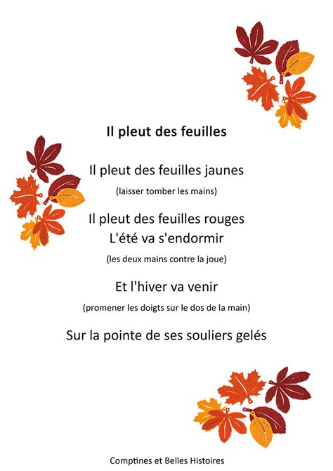 Comptines d'automne | Comptine automne, Comptines, Chanson automne