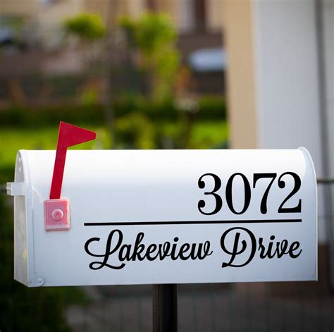 Personalized Mailbox Address Decal custom house number | Etsy ...