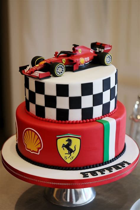 Rev Up the Party with These Ferrari Formula 1 Cakes for Men